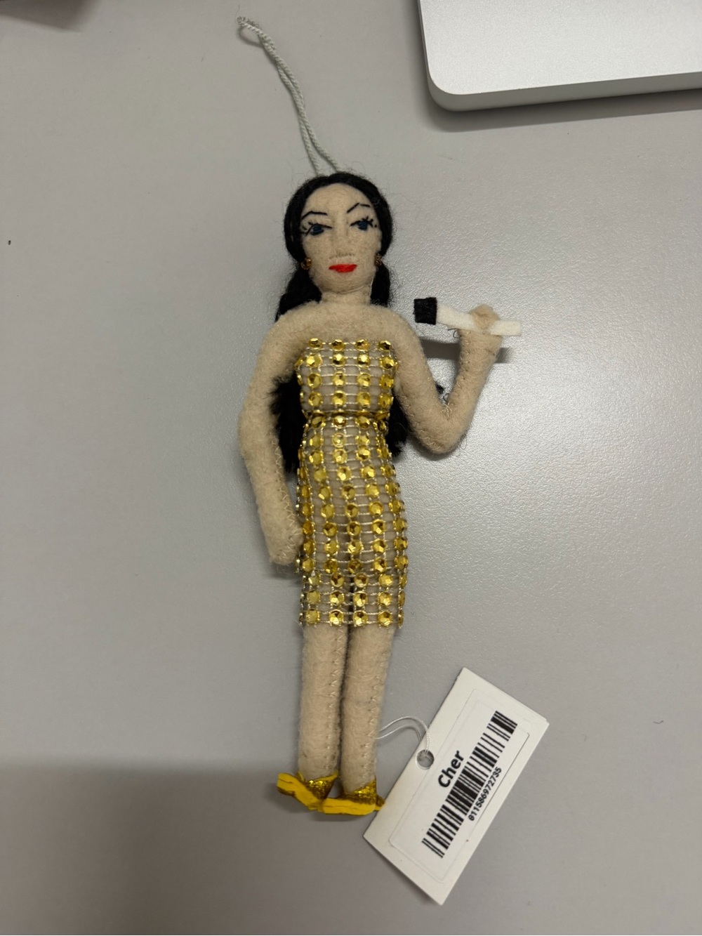 Cher handmade Felt ornament sequin Fair Trade
